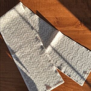 Cream and gold coach scarf